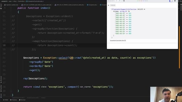 Laravel Group Data: in Collections or in Eloquent Query? смотреть онлайн