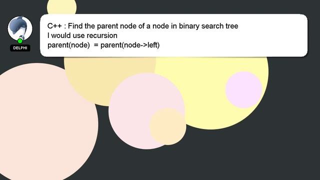 C++ : Find the parent node of a node in binary search tree смотреть онлайн