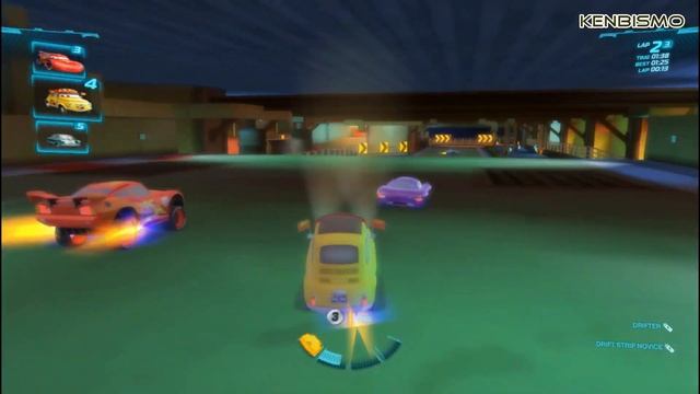 Team Lightning Luigi race at Oil Rig Run, Cars 2 The Video Game PC Gameplay 1080p HD смотреть онлайн
