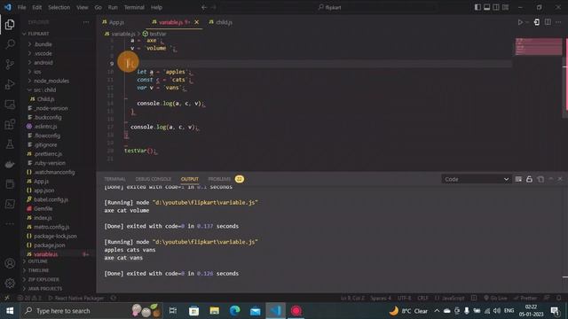React Native: ?♀️??let vs var vs const variables ??Part-1(with example) #react #javascript #visual смотреть онлайн