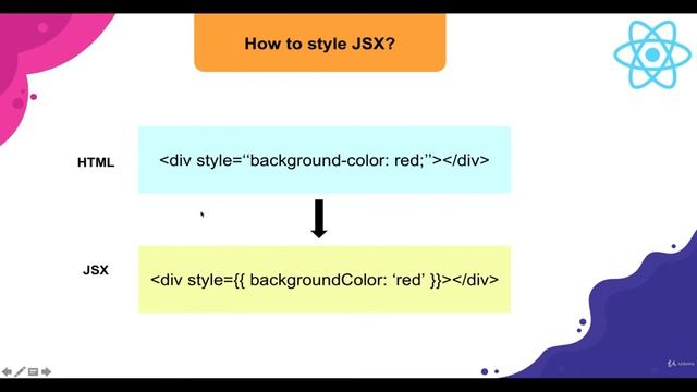 `2 Inline Styling with JSX in React JS смотреть онлайн