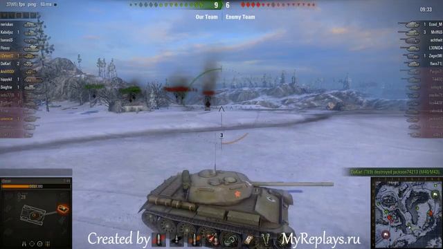 WOT: Arctic Region - T-44 - 3 frags - смотреть онлайн