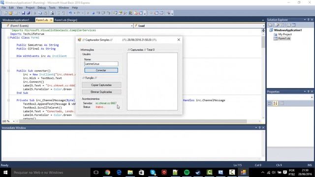 [ Source ] Capturador.Info IRC [ VB.NET ] смотреть онлайн