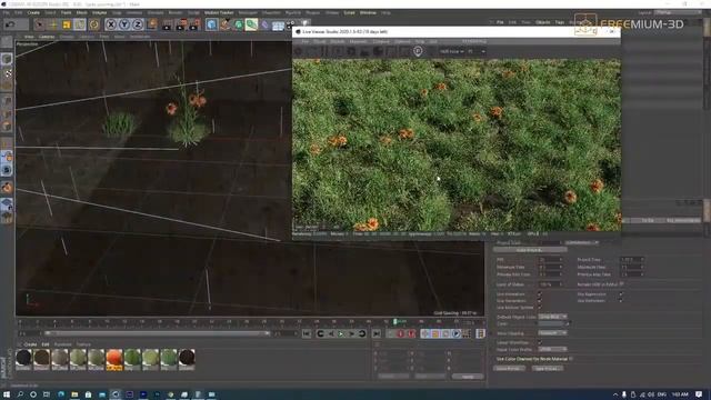 grass growing animation Cinema 4D project fiels / octane render / forester смотреть онлайн