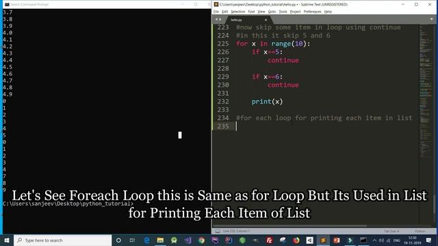 Python For Loop and While Loop Tutorial Part 6 смотреть онлайн