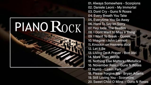 Rock Instrumental Music - Acoustic Piano Covers Of Rock Popular Songs