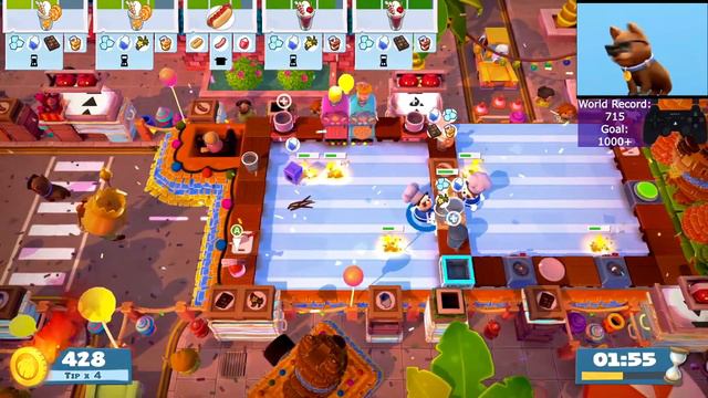 Overcooked 2 ☀️ SUNS OUT, BUNS OUT! ☀️ Level 1-5 - WORLD RECORD - Solo 4 stars! Score: 1092 смотреть онлайн
