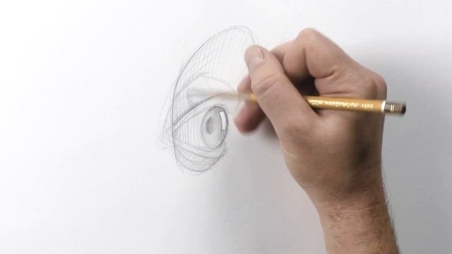 Как нарисовать глаз в ракурсе. How to draw a human eye in a three quater view. English Subtitles. смотреть онлайн