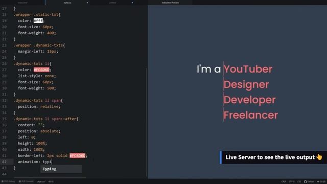 CSS Text Typing: A Dynamic Animation Tutorial смотреть онлайн