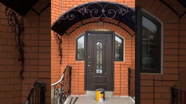 Кованые перила и кованый навес ( обзор монтажа) смотреть онлайн