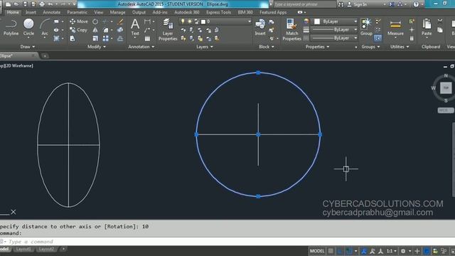 How to create Ellipse in AutoCAD смотреть онлайн