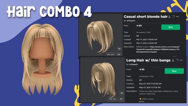 Aesthetic Blonde hair combos ||Roblox смотреть онлайн