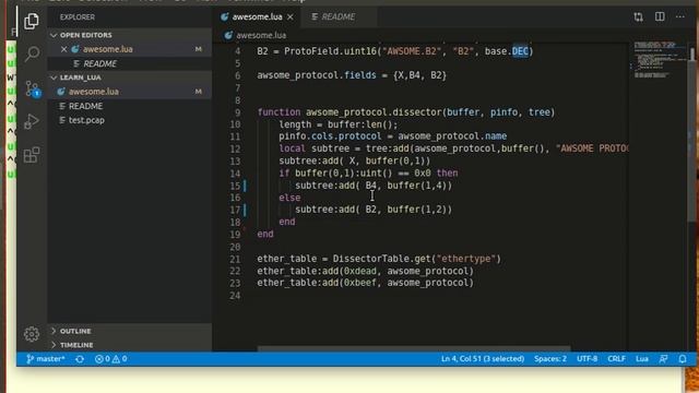 Lua Dissector - 1 : Introduction to dissecting protocols using wireshark Lua смотреть онлайн
