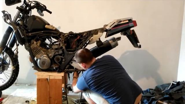 XTZ 750 SUPER TENERE Сборка задней подвески