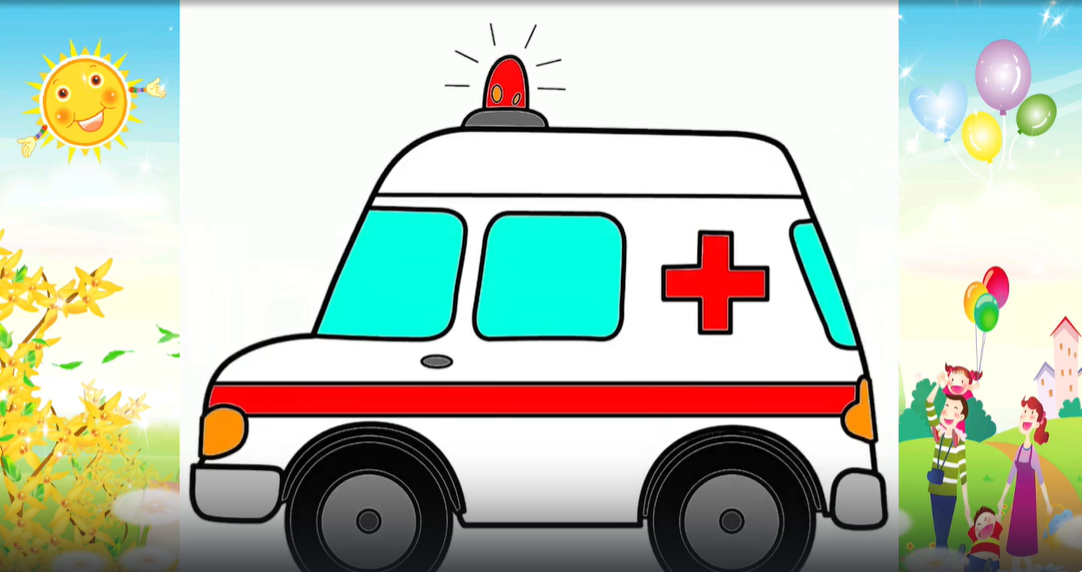 Рисуем Машину скорой помощи смотреть онлайн