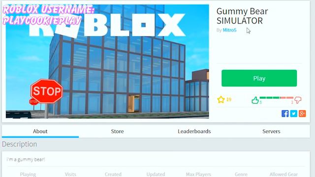 I'm A Gummy Bear ! Random Roblox Games Let's Play Video with Cookie Swirl C смотреть онлайн