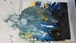 Акриловая заливка на холстах, как нарисовать картину феном. Abstract Art_Fluid Art