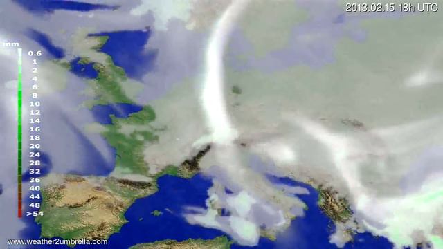 Precipitation forecast Europe 2013-02-12 00:00:00 смотреть онлайн