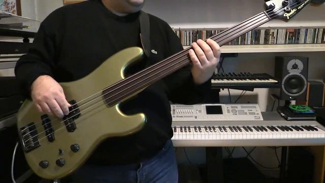 Bass Cover - Simple Minds - Love Song - with Fender Jazz Special fretless bass смотреть онлайн