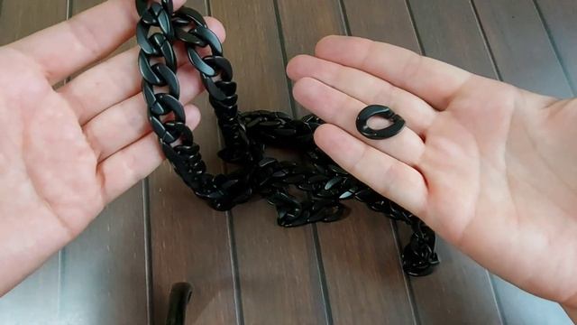Цепь для сумки. Пластик. Чёрный матовый. От фирмы ПРЯЖА ЦЕНТР. смотреть онлайн
