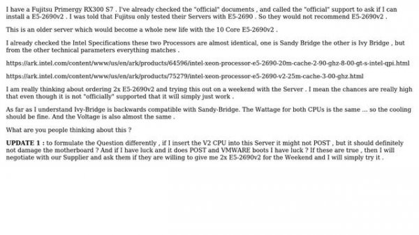 Intel Xeon Processor E5-2690 vs Intel Xeon Processor E5-2690v2