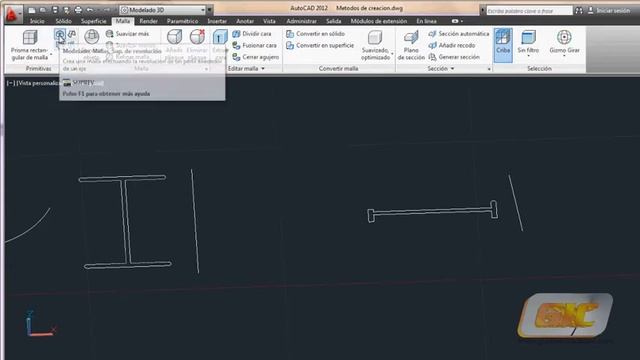 39.1.4-a Mallas (Curso Autocad 2012, www.guiasinmediatas.com) смотреть онлайн