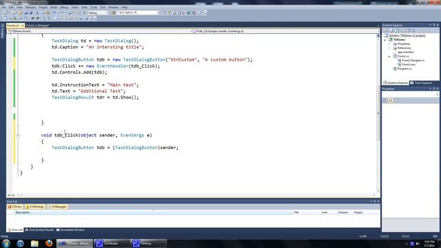 Developing for Windows 7: Task Dialog #3: Custom Buttons смотреть онлайн