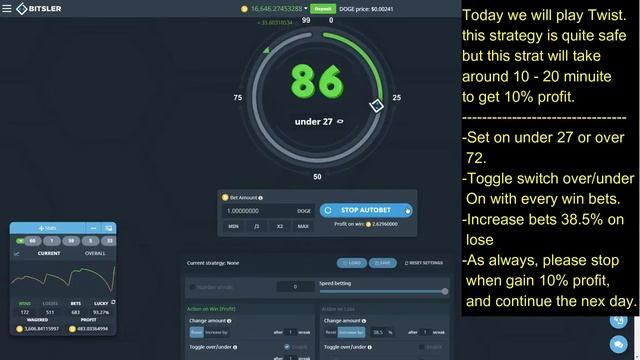 Bitsler - Small Balance Journey 10% A Day | Day 6 | Twist game смотреть онлайн