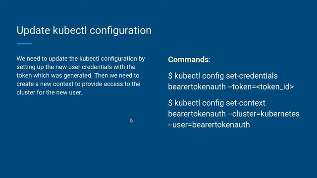 Kubernetes Authentication using Bearer Token смотреть онлайн