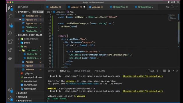 Handle parents props and function from children in React смотреть онлайн