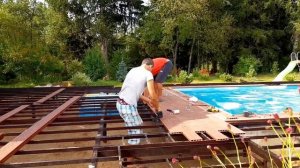 Бассейн, терраса из ДПК