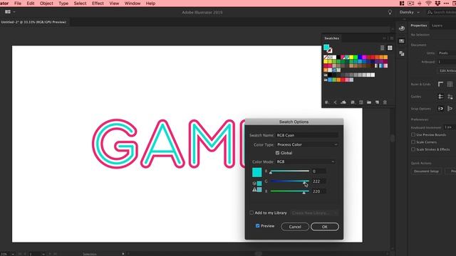 How to Create a Linear Lettering Effect in Illustrator смотреть онлайн