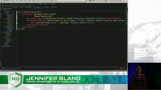 Jennifer Bland speaking at ngConf on "Using Components in Angular 1.5" смотреть онлайн