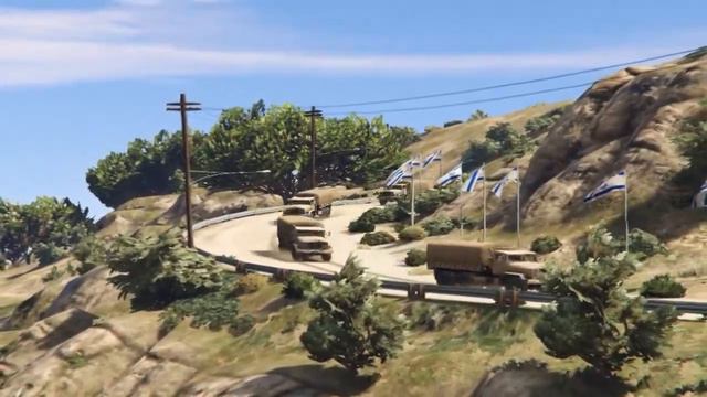 Israeli Military Weapons Convoy Badly Destroyed By Palestinian Fighter Jets And Helicopters Gta-5