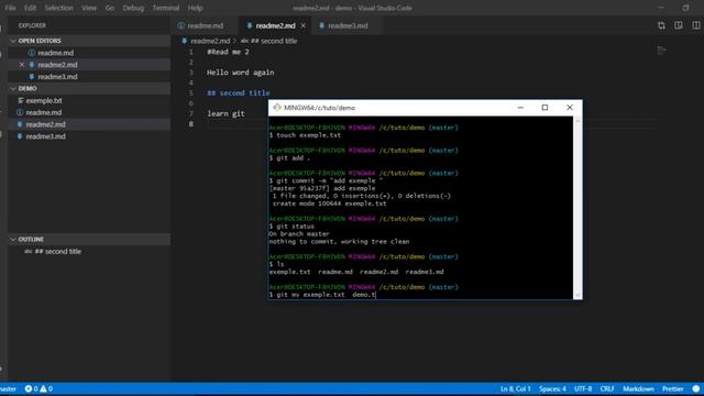 Learn Git & GitHub Tutorial Course - Video No 10 - How to Rename and Delete ? смотреть онлайн