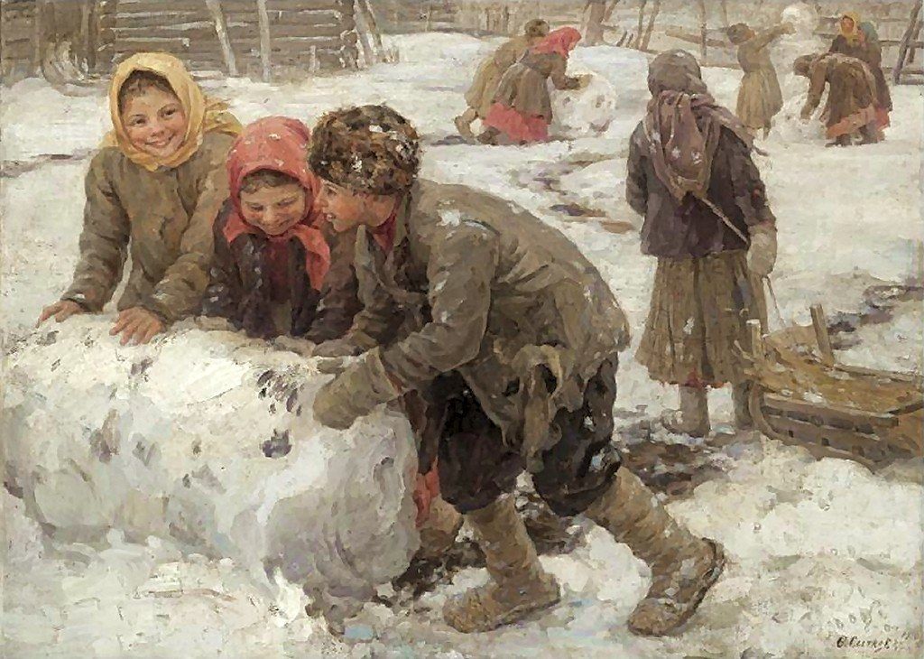 Ветхая избушка вся в снегу стоит. Александр Блок. смотреть онлайн