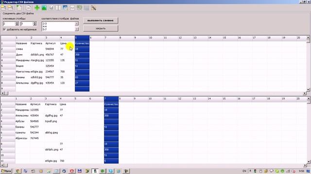 Редактор CSV файлов