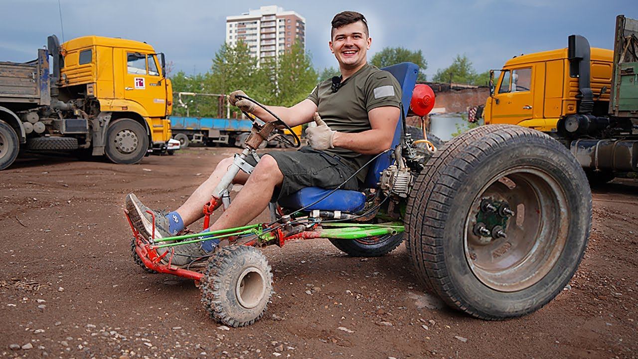 Поставили гигантские колеса на маленький Багги! Испытали его на бездорожье! смотреть онлайн