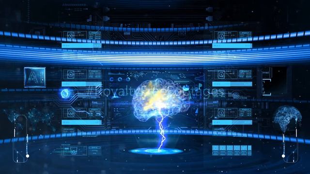 Artificial Intelligence HD | Hitech Background Stock Footage | Royalty Free Footages, Cyber Securit