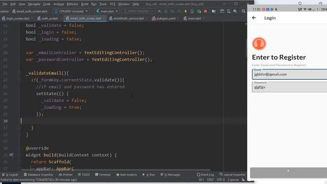 Flutter OLX Clone # Part 6 | Firebase Email and Password Authentication смотреть онлайн