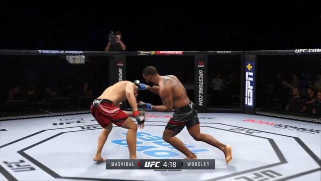 ХОРХЕ МАСВИДАЛ VS ТАЙРОН ВУДЛИ UFC 4 CPU VS CPU смотреть онлайн
