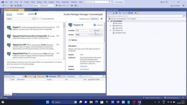 How to connect vb.net with postgresql