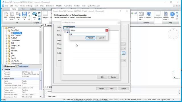 Lines in a multi-folder KML file (BricsCAD) - Spatial Manager™ (SR) смотреть онлайн