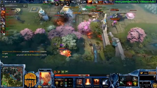 Dota 2 Lina | Player: MVP/FoREv 6500 MMR (Gameplay 09 Oct 2015)