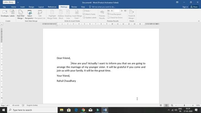 Mailing Tab Use in #Hindi || Microsoft Word || Computer Gyan смотреть онлайн