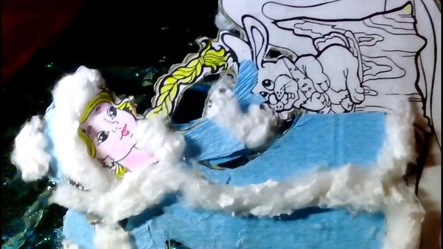 Новогодняя поделка "Дед Мороз и Снегурочка" в школу, садик своими руками. Поделки. Раскраски смотреть онлайн