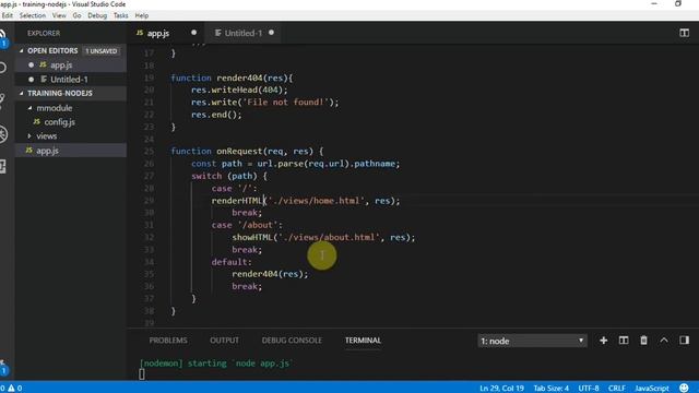 Lập trình NodeJS căn bản - Bài 9 Routing basic 02 смотреть онлайн