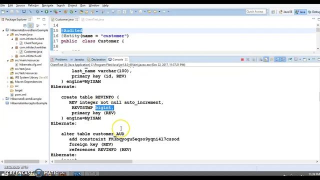 Entity Auditing with Hibernate Envers Exmaple смотреть онлайн