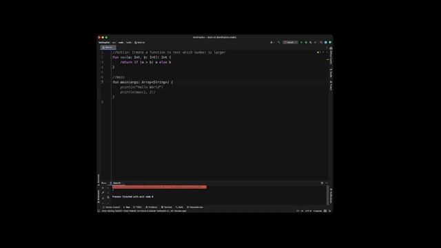 Kotlin: Create a function to test which number is larger смотреть онлайн