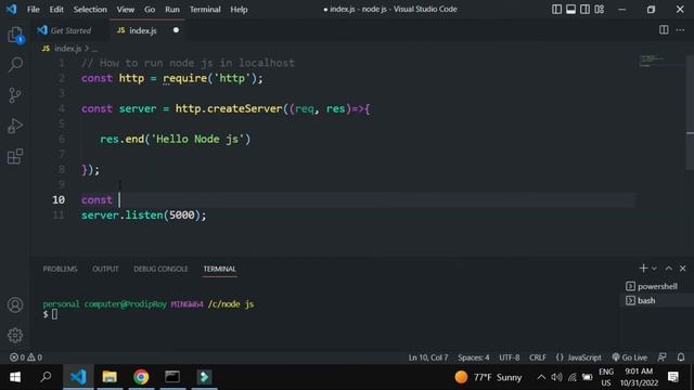 How to Run Node js in Localhost смотреть онлайн
